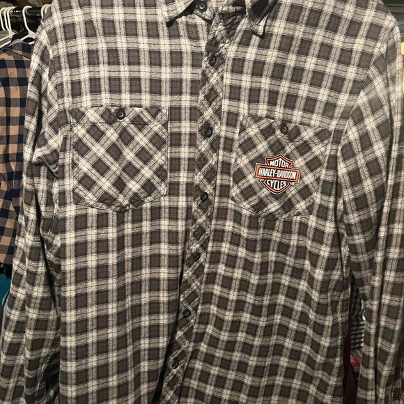 Harley-Davidson Plaid Flannel Button Down - Picture 5 of 8